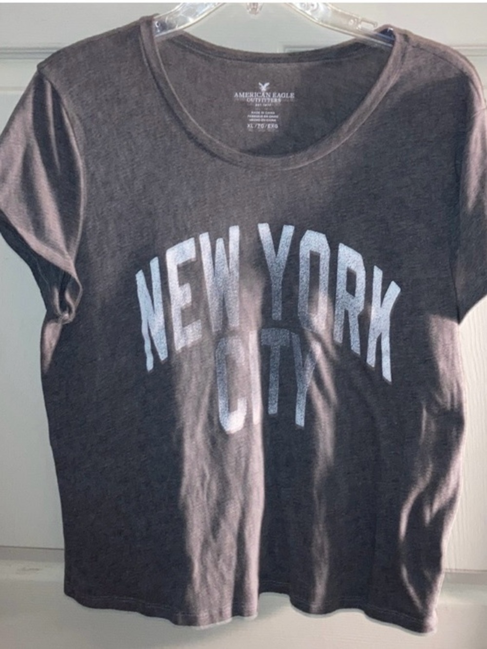 American Eagle Outfitters Grey "New York City" Graphic Tee Women’s Size XL - Picture 2 of 9